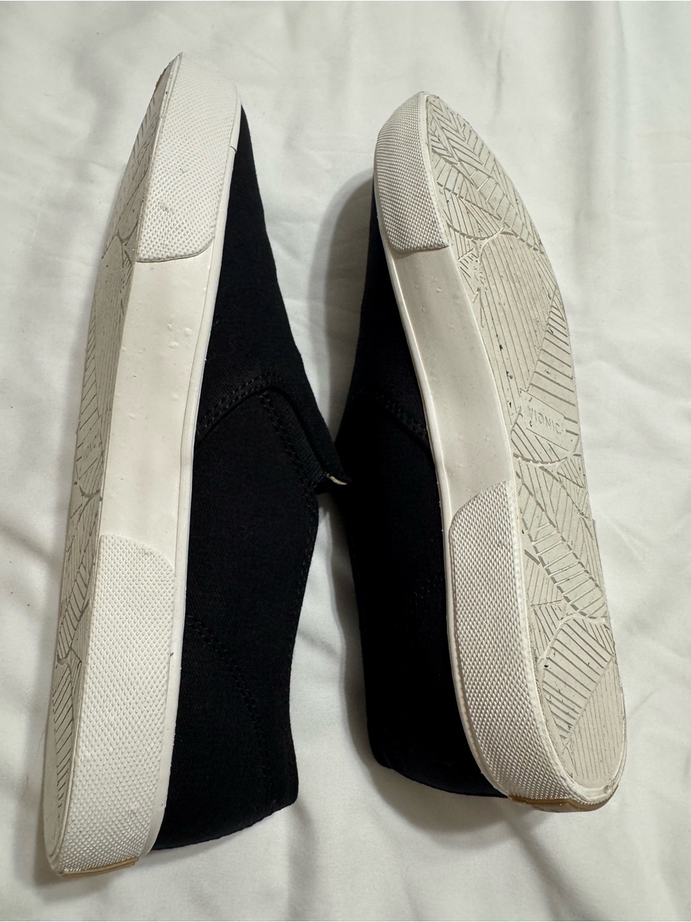 Vionic Black Slip-On Canvas Flats with Tropical Lining - Picture 9 of 9